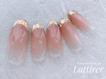 ラティレ 銀座(Lattirer)/ゴールドガラスフレンチ グラデ