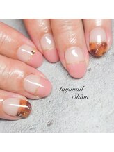 たゆ ネイル(たゆnail)/べっ甲半分フレンチネイル☆