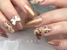 ニジ(Nizi.)/leopard×brown×ribbon☆