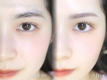 オル 中目黒(olu)の写真/【アイブロウWAX×ラッシュリフト】眉毛の骨格分析/間引き/カット/左右差調整◎あなたに似合うを診断します