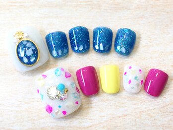 ルアナ 川越店(Luana)/クラッシュシェルフットネイル☆