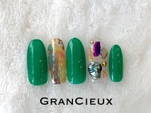 クアトログランシュ 青葉台(QUATRO×GranCieux)/緑 個性派ネイル