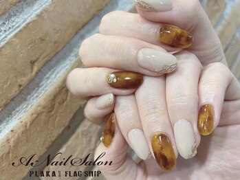 エーネイルサロン プラーカ本店(A-Nail Salon)/22/8/31　べっ甲ネイル