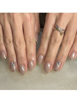 アイリッシュネイル 久屋大通店(Irish Nail)/マオラメフレンチ×ハーフマオ