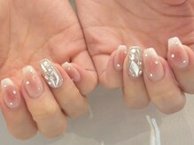 ランド ネイル 博多(LAND)/チーク×埋め尽くし　-by mio