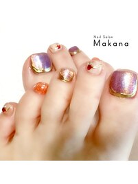 パープル×オレンジニュアンス