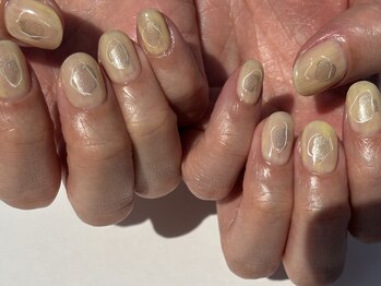 春ネイル、質感