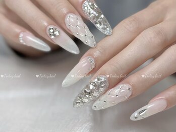 埋め尽くし/ダイヤ柄ネイル