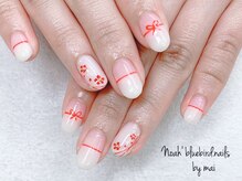 ノアブルーバードネイルズ(Noah' bluebird .nails)/花＆リボンの和柄ネイル