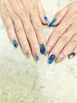 ネイルサロンファストネイルプラス 新宿店(FAST NAIL PLUS)/春夏ネイル2023【ネイビー】