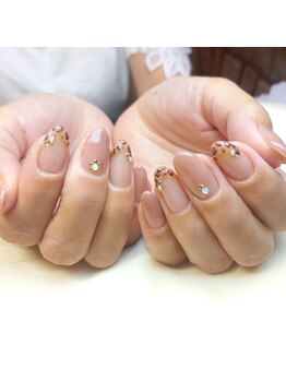 ピオニーネイル(peony nail)/レオパードネイル