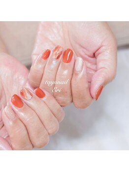 パラジェルニュアンス秋ネイル