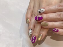 オーク 兵庫(OAK)/パープル×レオパードニュアンス