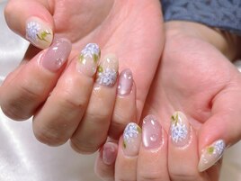 紫陽花ネイル