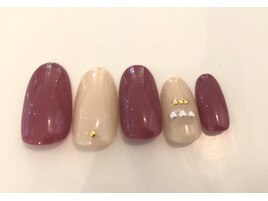 ピンク　ベージュ