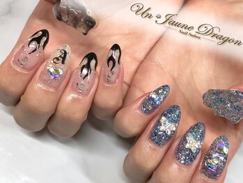 アン ジョーヌドラゴ/【自爪ネイル】アシメネイル