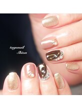 たゆ ネイル(たゆnail)/キラキラブラウン冬ネイル☆