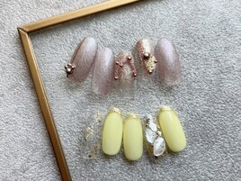 マグネット　キレイめ　夏ネイル
