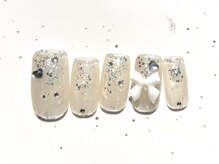 ピョルネイル 浦和(Byul Nail)/ラメグラデーションリボン
