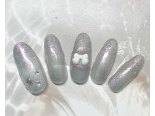 ネイルアンドアイラッシュスタジオ シュシュ(chouchou)/ワンカラー・リボン・ハート