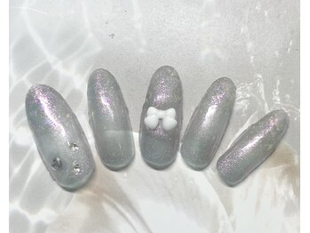 ネイルアンドアイラッシュスタジオ シュシュ(chouchou)/ワンカラー・リボン・ハート