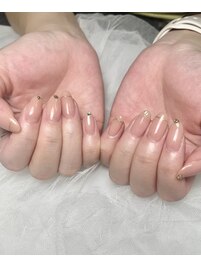 美爪ピンクベージュ