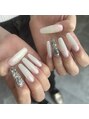 バズネイル(VAZ NAIL)&nbsp;シンプルロングネイルも可愛いです。