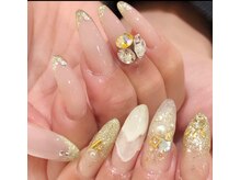 グラマラス アンジェアイ 荻窪店(glamourous ange eye)/Vカットストーンネイル