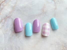 キルティング　チェックネイル