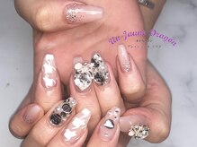 アン ジョーヌドラゴ/【自爪ネイル】手書き千鳥ネイル