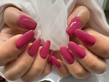 チェリーピンクのワンカラー