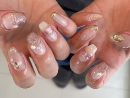 キラキラニュアンスネイル