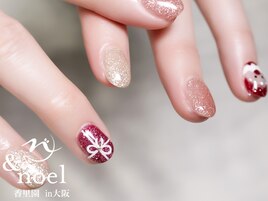 フラッシュラメ リボン ネイル