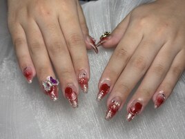 赤ワンホンネイル