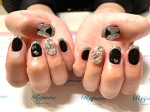 リジュベ(Rejuve)/ブラックにガラスフレンチ☆