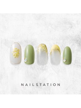 ネイルステーション ルミネ新宿1店(NAIL STATION)/フラワーネイル／パラジェル