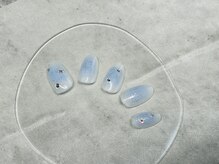 ジュリネイル(JULIE NAIL)/水色♪チークネイル