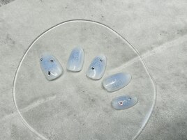 水色♪チークネイル