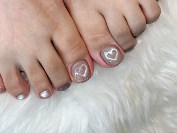 ワンアンドオンリー(One&Only)/ハートマグネット×フットネイル