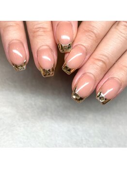 ネイルクイーン(Nail Queen)/ガラスフレンチ♪¥8800
