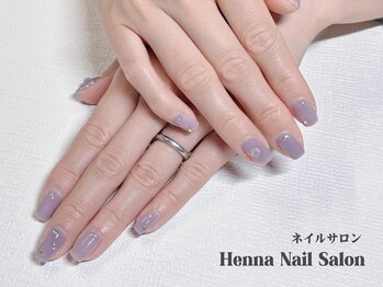 透明感ラベンダーネイル