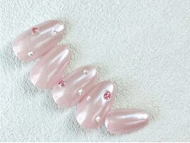ピンクオーロラ/清楚ネイル