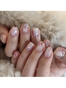 カトレアネイル 吉祥寺(Cattleya Nail)の写真/爪が短くても可愛いネイルがしたい！そんな方に<自爪ジェルメニューも充実◎>満足の仕上がりに....♪