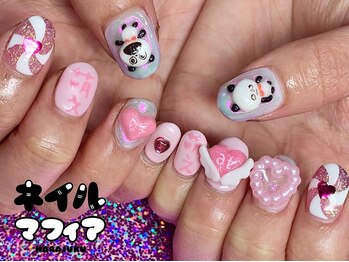 ネイルマフィア 渋谷(NAIL MAFIA)/3Dキャラ/ゆめかわネイル