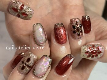 ヴィーヴル(vivre.)/マグネット/モロッカン/手書き