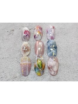 手描きアートが得意なサロン