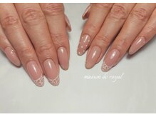 メゾンドロイヤル(Maison_de_ROYAL)/レースフレンチネイル