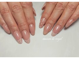 レースフレンチネイル