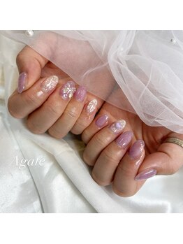 アゲート(Agate)/紫陽花ネイル