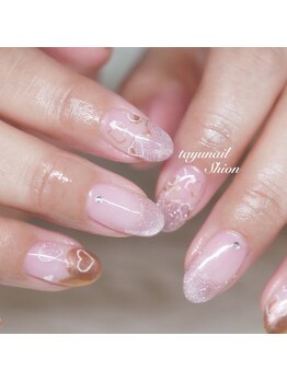 バレンタインハートネイル